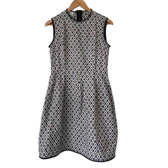 Marni Geometric Printed Cotton Blend Dress with Exposed Zipper • Size 40 / US4 - Picture 1 of 10